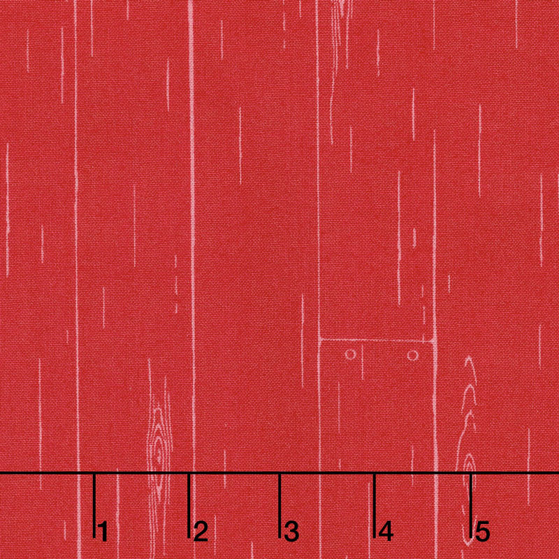 Farmhouse Floral - Shiplap Red Yardage