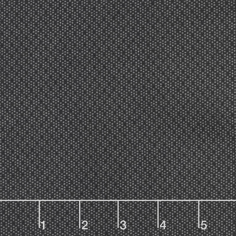Buttermilk Blossoms - Dot Mini Charcoal Yardage