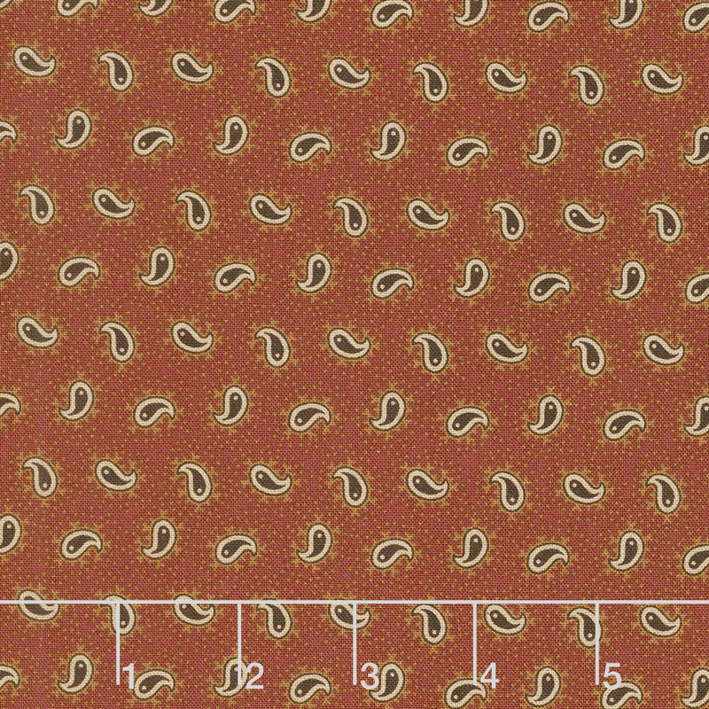 Spice It Up - Petite Paisley Redder Rust Yardage