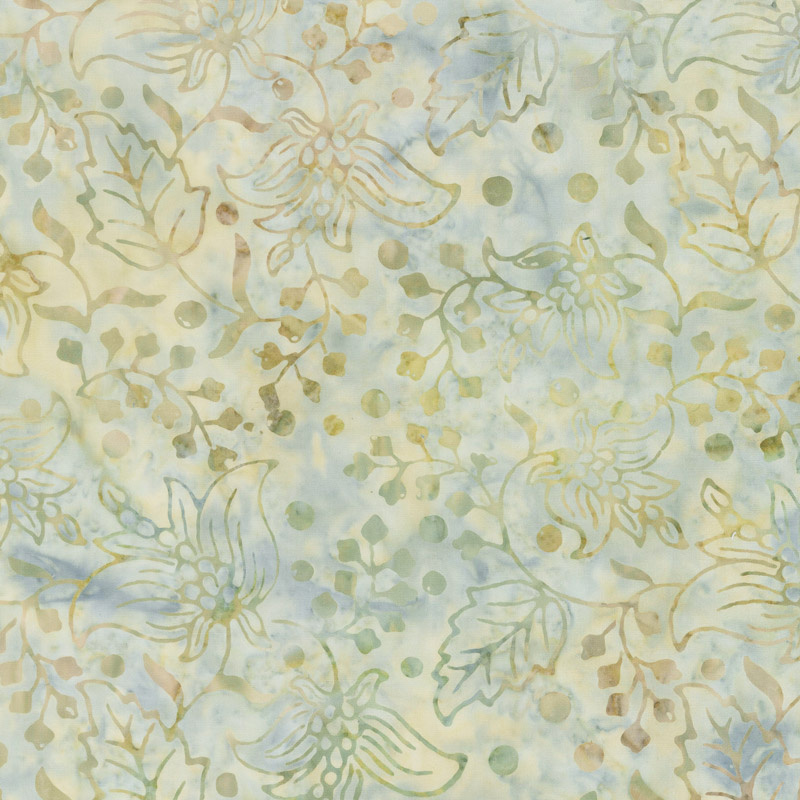 Baker's Dozen Batiks - Floral Branch Biscotti Yardage