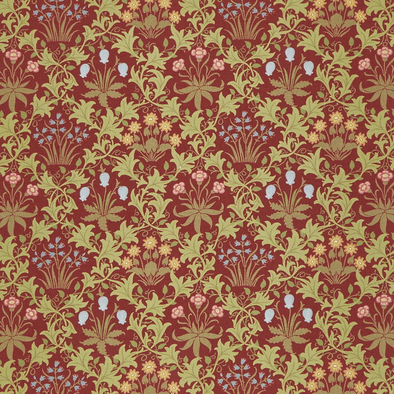 May Morris Studio - Celadine 1896 Crimson Yardage