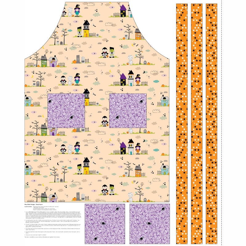 Halloween Magic - Apron Orange Panel
