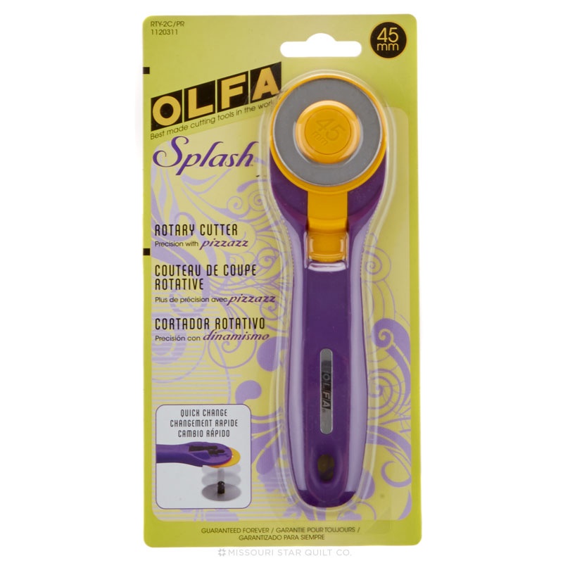 Olfa Splash 45mm Rotary Cutter- Purple