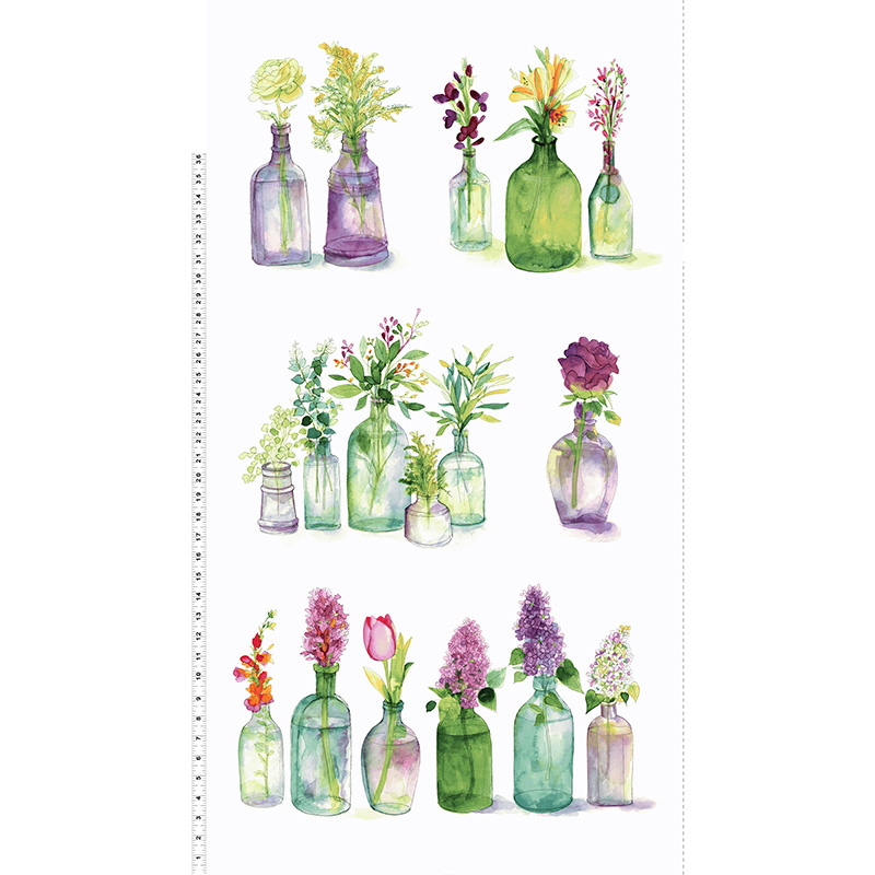 Radiance - Flower Bottles White Panel