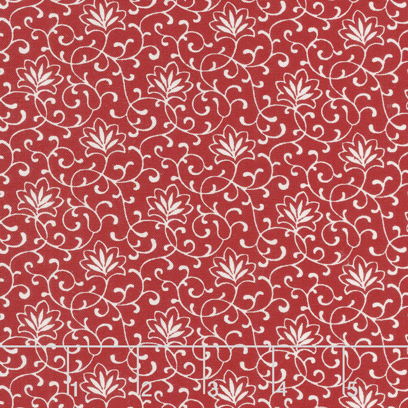My Redwork Garden - Lily Days Red Yardage