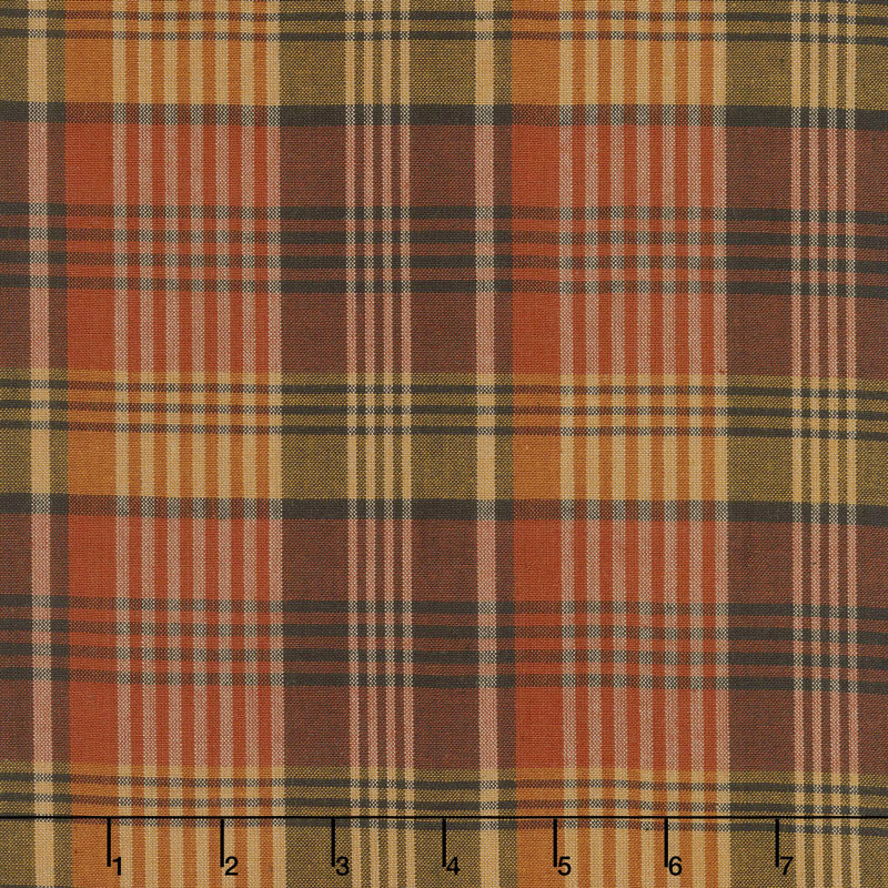 Itty Bitty - Large Plaid Pumpkin Yarn Dye Yardage