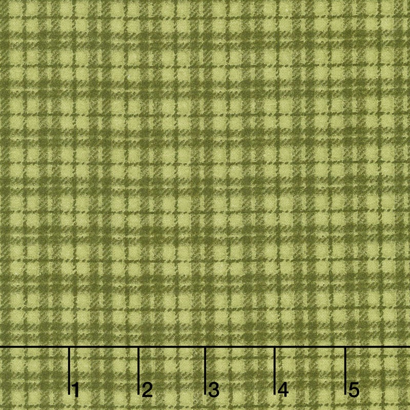 Woolies Flannel - Plaid Green Yardage
