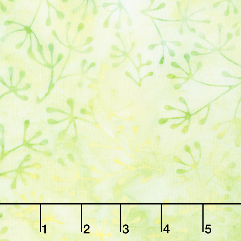 Artisan Batiks - Color Source 8 - Spindly Leaves Celery Yardage