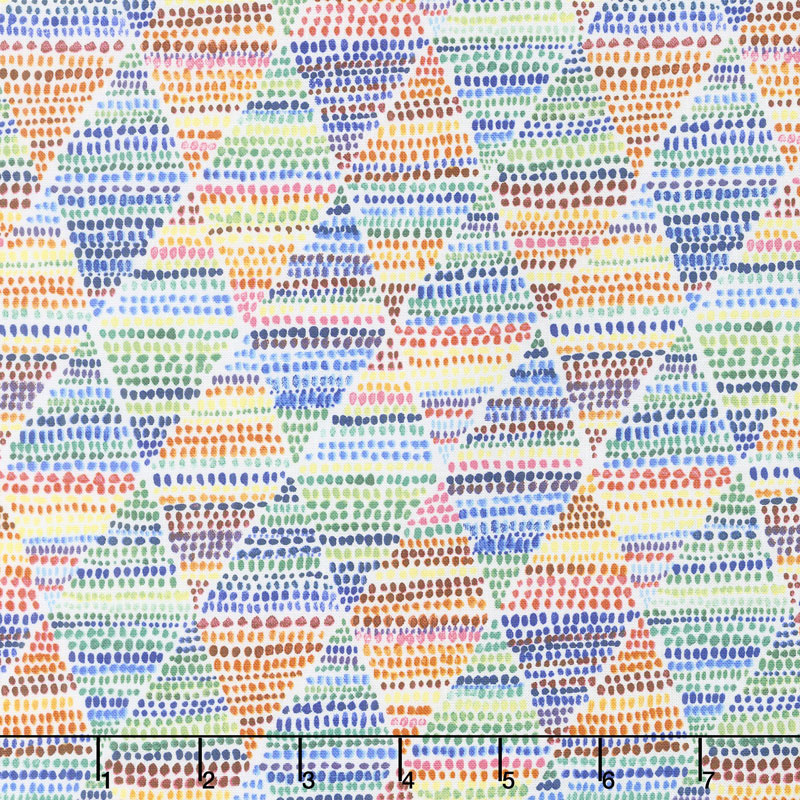 Loca Linda - Diamond Dots White Yardage