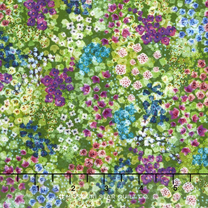 Wildwood Way - Enchanted Meadow Moss Digitally Printed Yardage