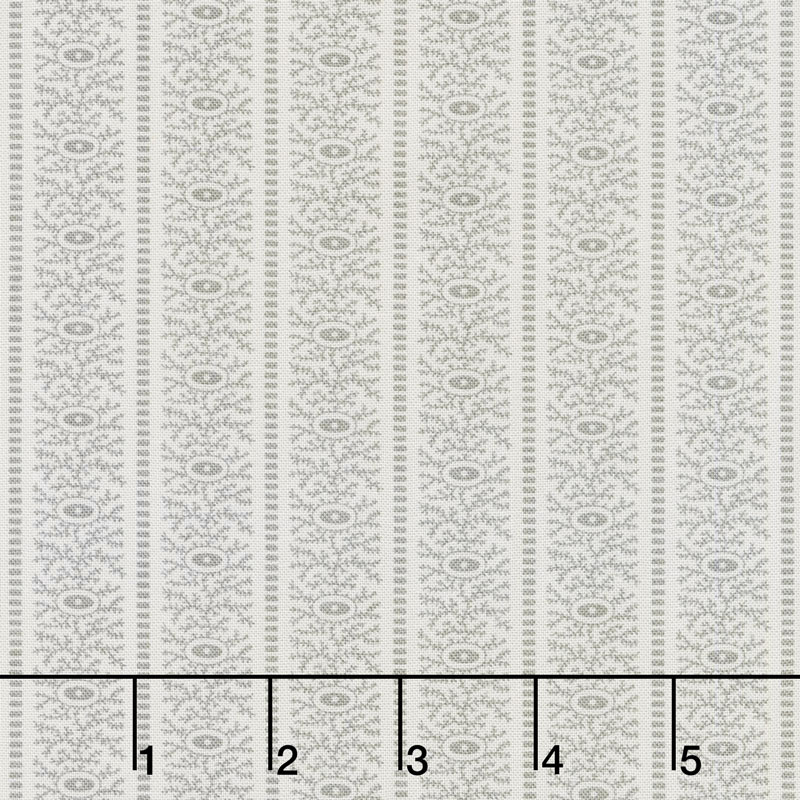 Urban Farmhouse Gatherings - Leaf Stripe Dove Yardage
