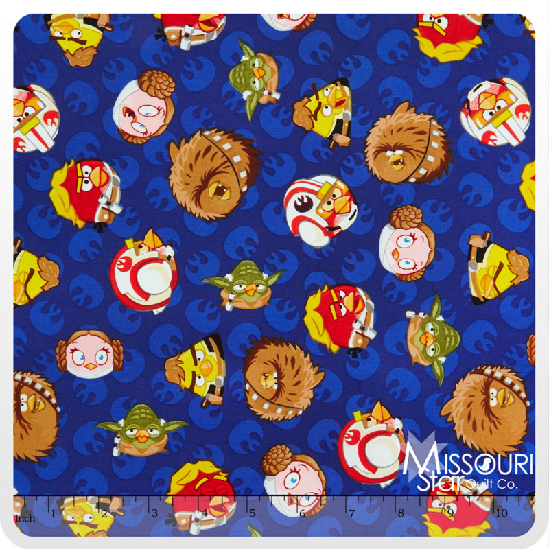 Angry Birds - Star Wars Rebel Leaders Blue Yardage