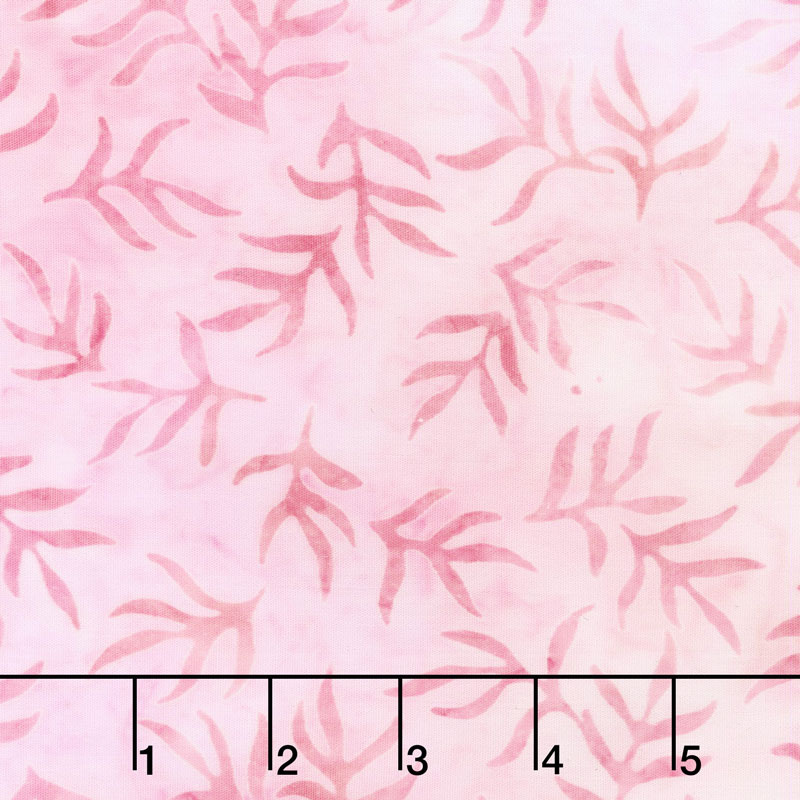 Artisan Batiks - Serendipity 3 Leaves Pink Yardage