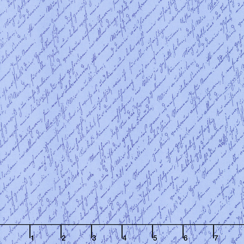 Home Again - Script Blue Yardage