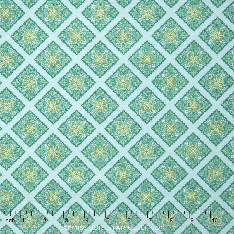 Primavera - Primavera Scrolls Teal Yardage