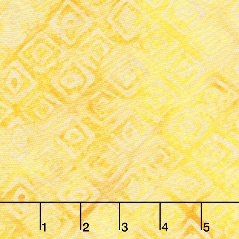 Queen Bee Batiks - Diamond Tiles Yellow Yardage