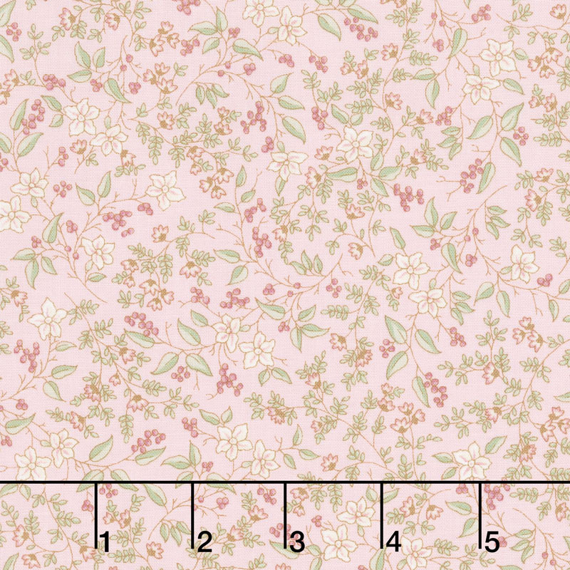 Eaton Place - Flowers and Vines Rose Yardage