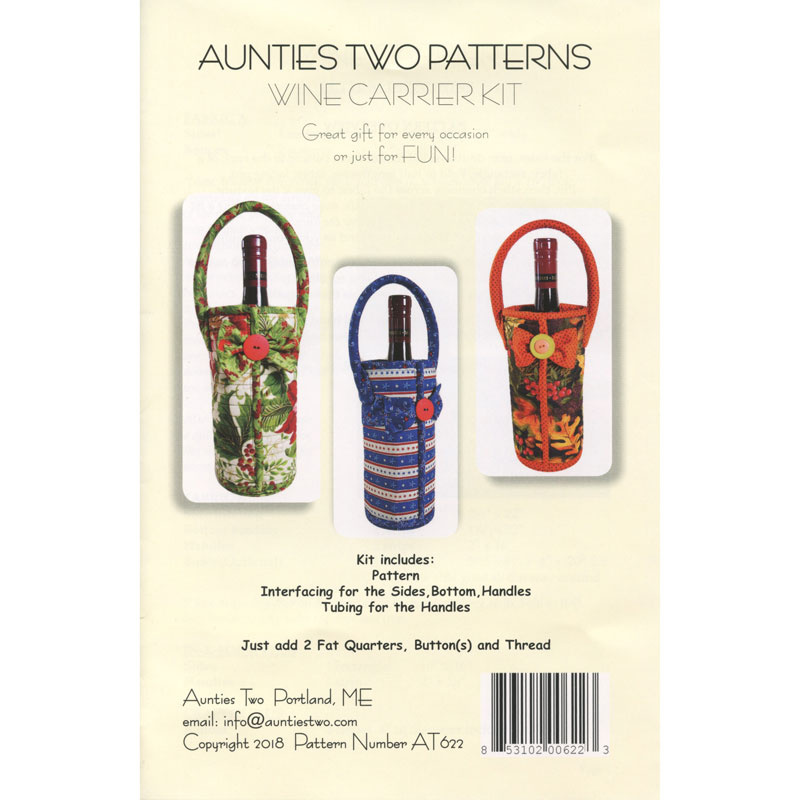 Wine Carrier Pattern Carol McLeod Aunties Two