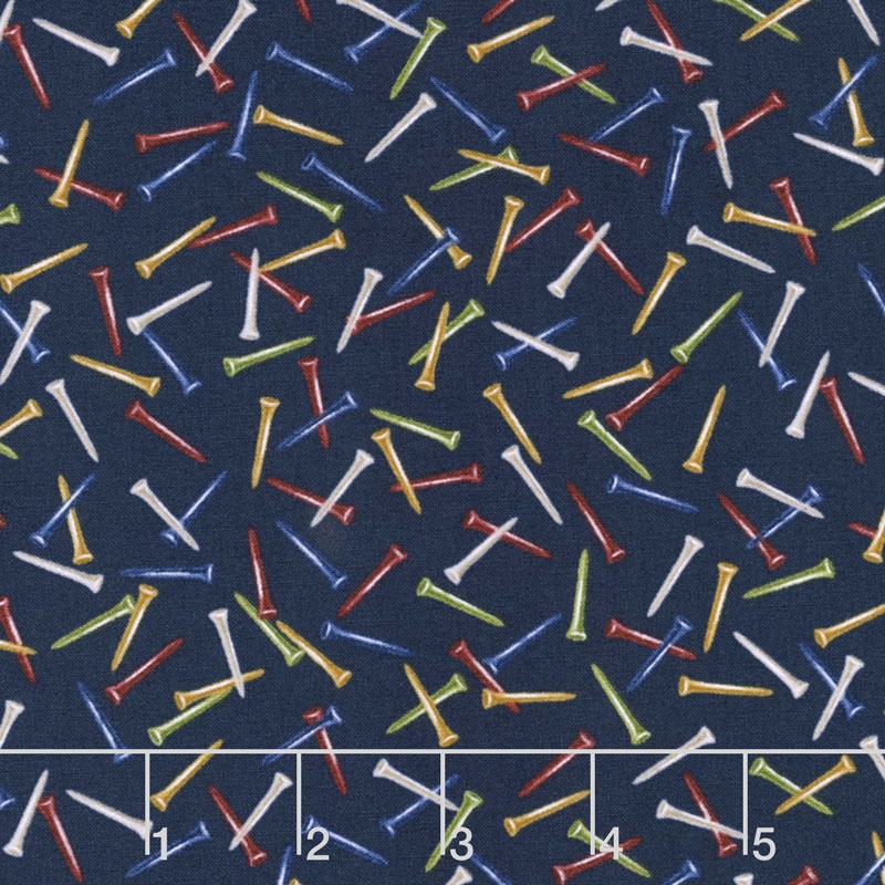 On the Green - Golf Tees Navy Yardage