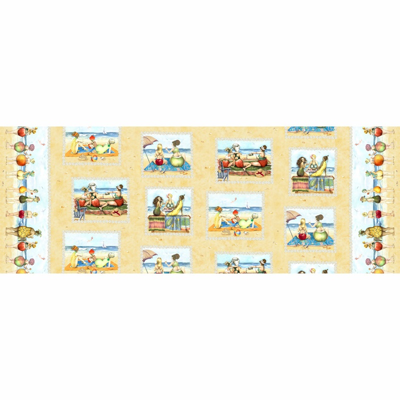 Fruit Ladies - Beach Blocks Sand Yardage