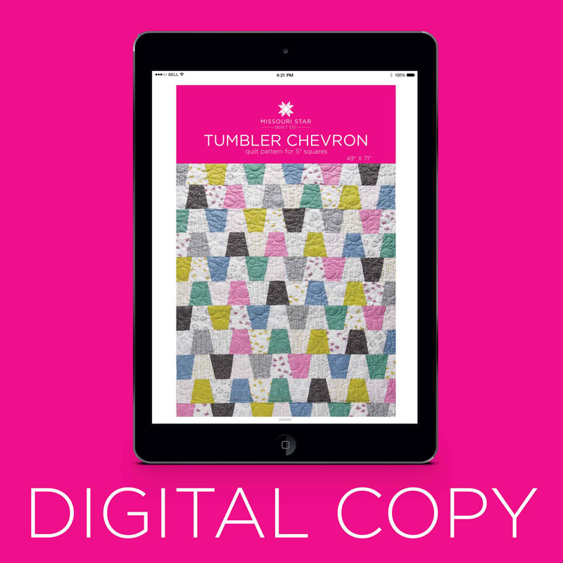 Digital Download - Tumbler Chevron Quilt Pattern By MSQC