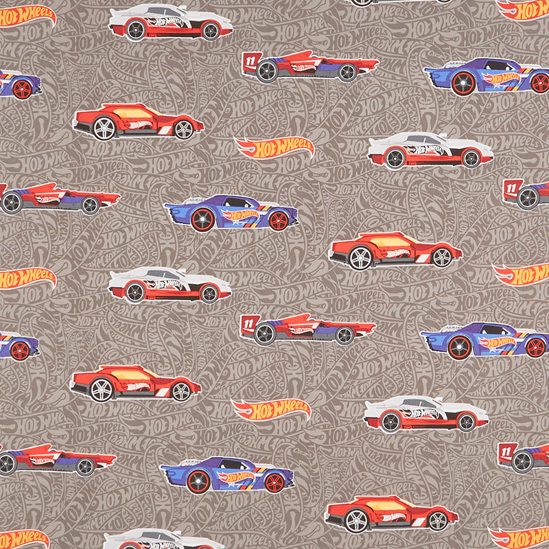 Fabric by the yard Hot Wheels Logos White Riley Blake Quilting Fabric