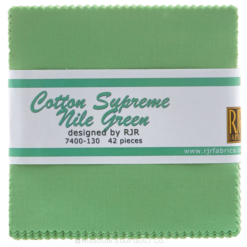 Cotton Supreme Solids Nile Green Charm Pack