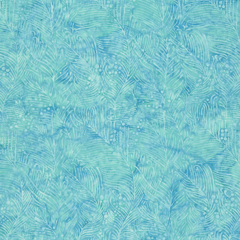 Magical Reef Batiks - Bubble Seaweed Aquamarine Yardage
