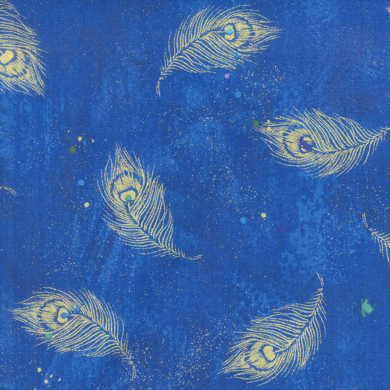 Moonlight Plume - Moonlight Feathers Royal Metallic Yardage