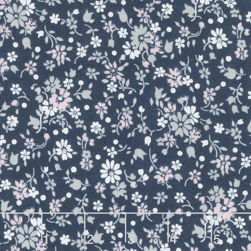 Majestic - Flower Navy Yardage