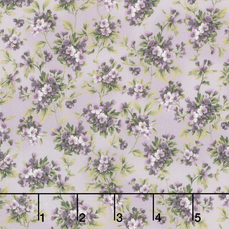 Meredith - Flower Clusters Purple Yardage