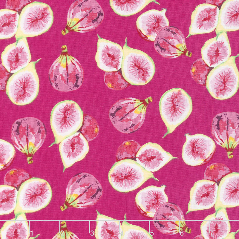 Fruitful Pleasures - Figs Fuchsia Yardage