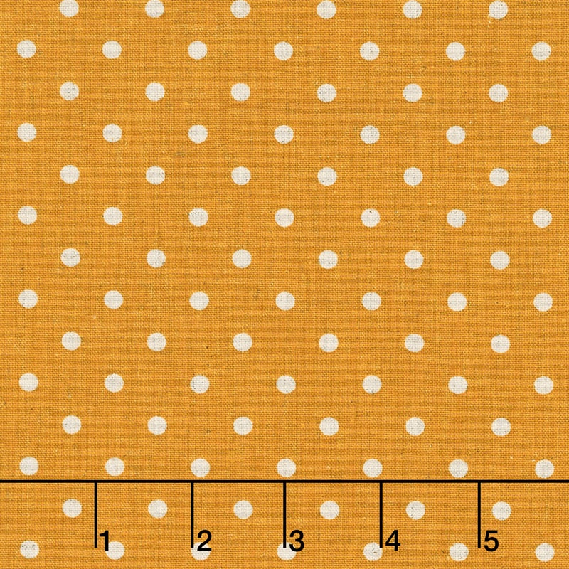 Linen Mochi Dot - Dot Golden Wheat Linen Yardage