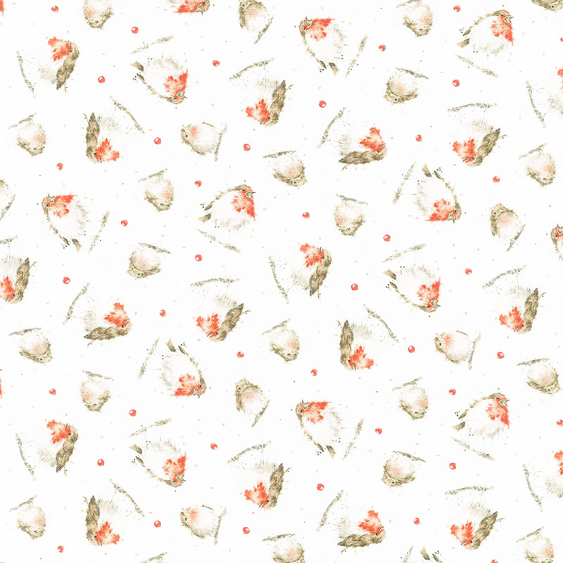 Warm Wishes - Little Birdies Ultra White Yardage