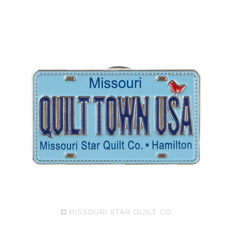 Quilt Town USA License Plate Row by Row Pin