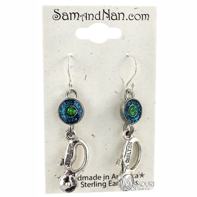 Green Cutter Earrings