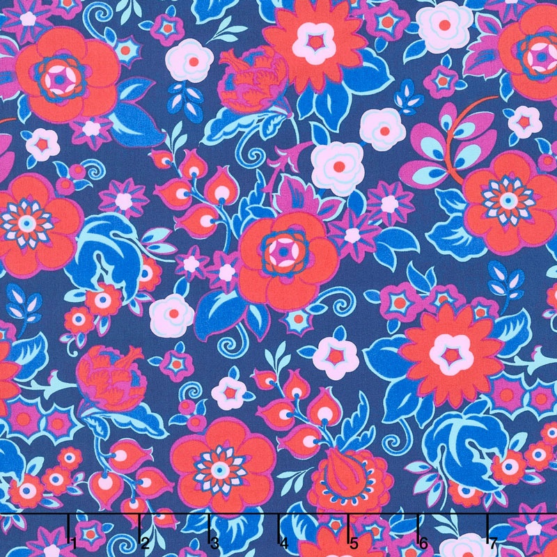 Soul Mate - Grand Bouquet Cherry Yardage