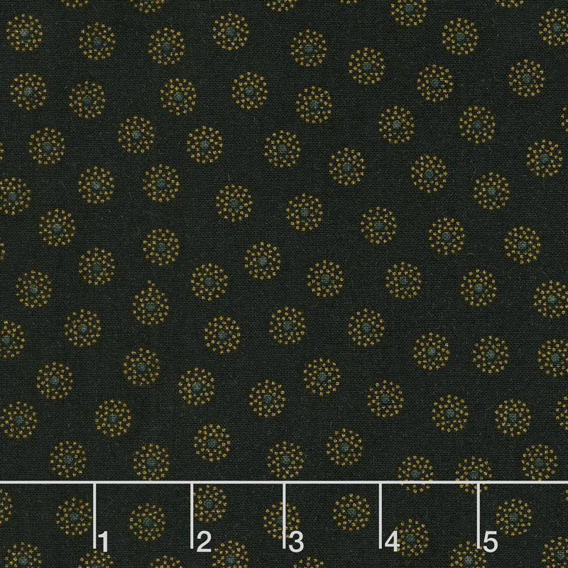 Ebony & Onyx - Clustered Dots Black Yardage