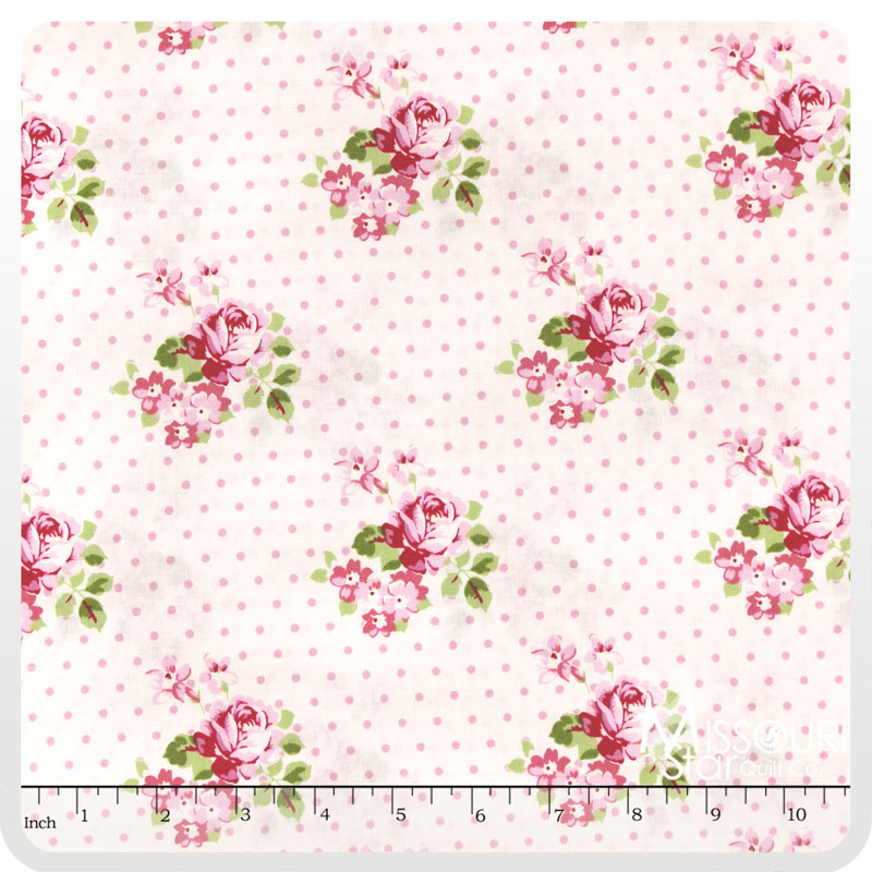 Sunshine Rose - Hanky Rose Pink Yardage