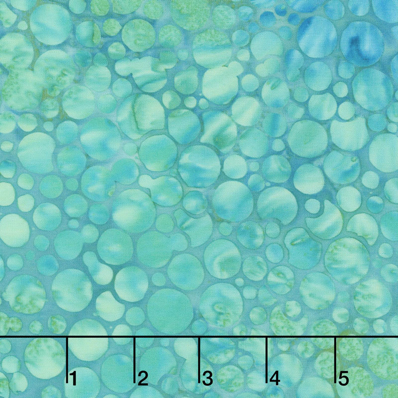 Islander Batiks - Mini Bubbles Aquamarine Yardage