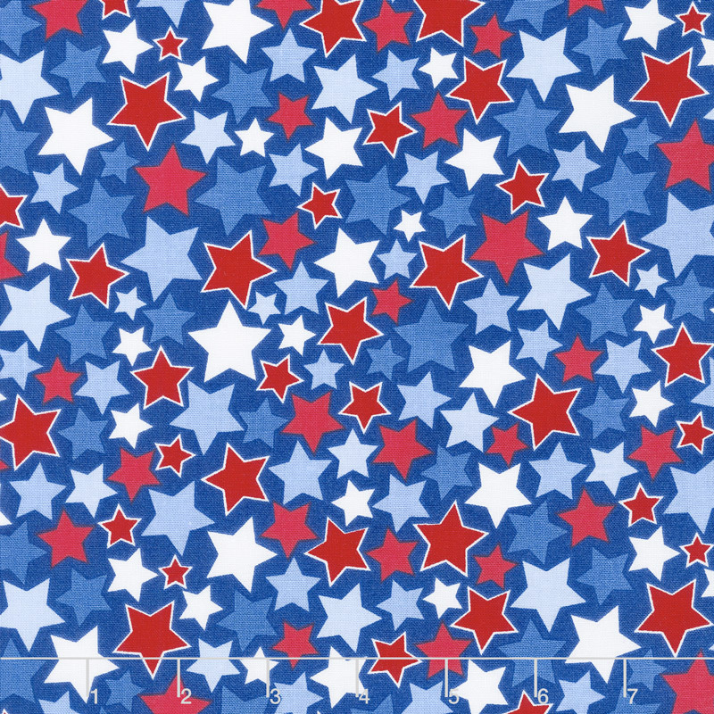 Patriotic Picnic - Stars Blue Yardage