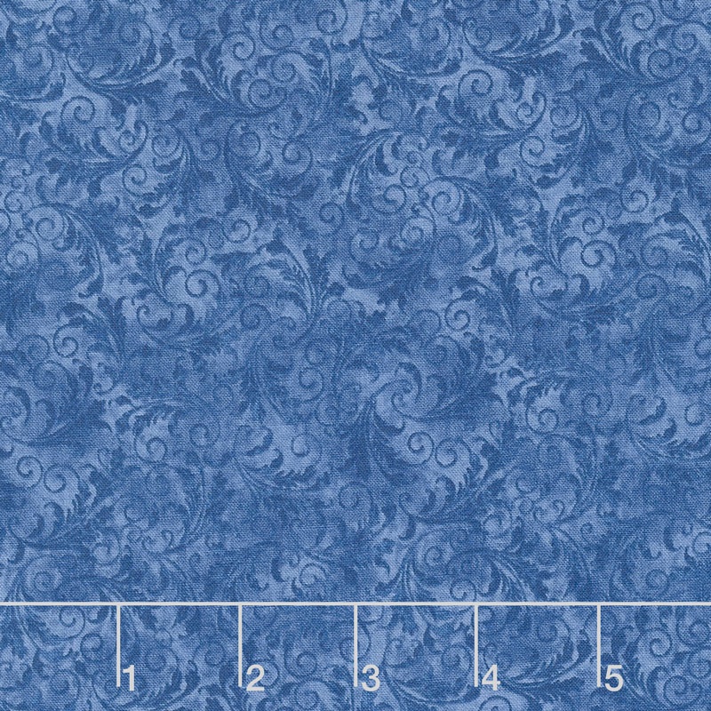 Echo - Tonal Filigree Denim Yardage