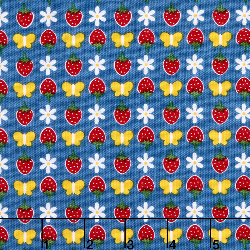 Gingham Girls - Gingham Butterfly Blue Yardage