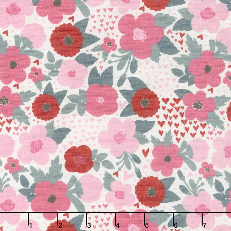 Hello Sweetheart - Floral Cream Yardage