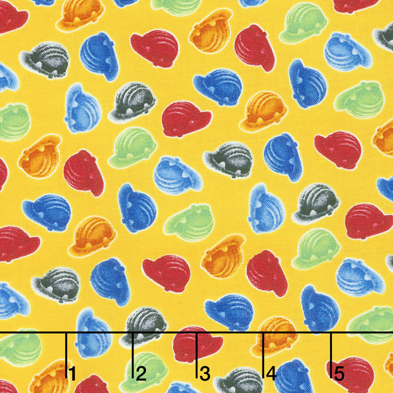 My Favorite Trucks - Colorful Helmet Yellow Yardage