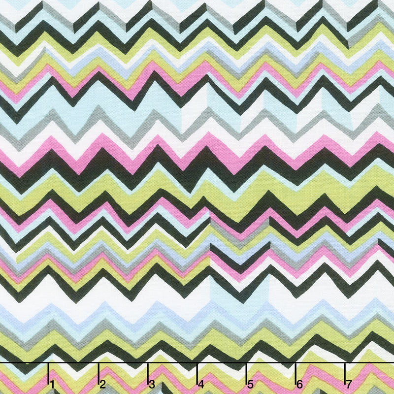 Kaffe Fassett Collective Fall 2018 - Day Zig Zag Contrast Yardage