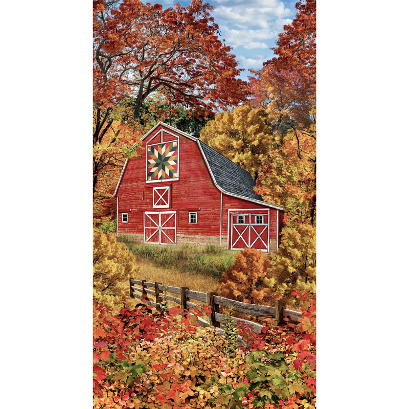 Novelty - Autumn Quilt Barn Panel