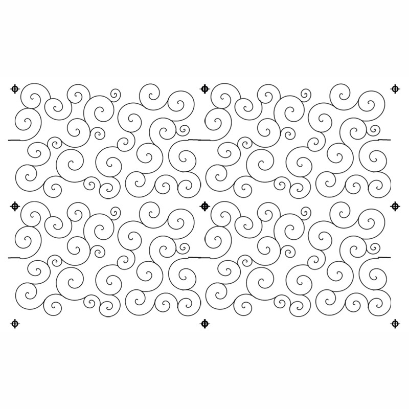 Full Line Stencil - Swirls &amp; Curls Stencil | Hancy Creations, Inc...