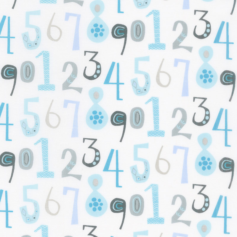Bah, Bah, Baby - Numbers White Yardage