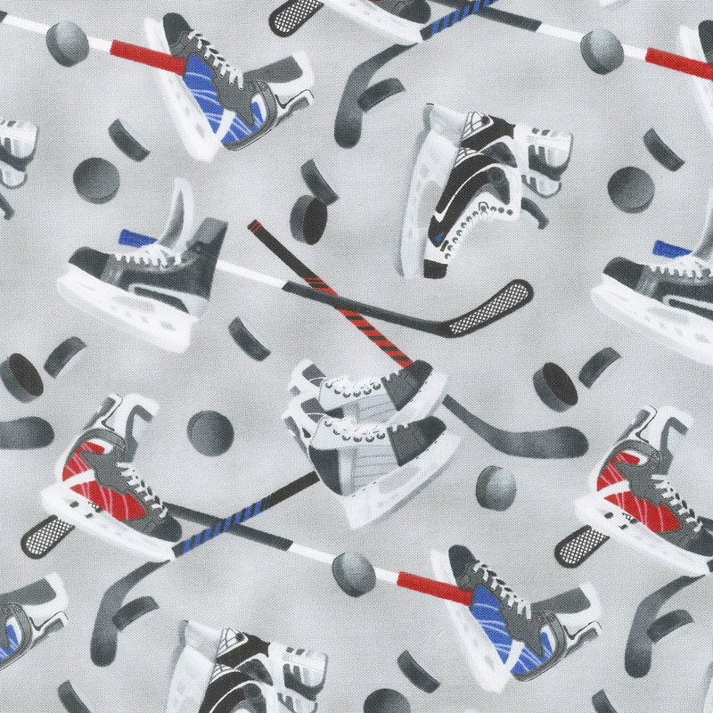 All Star Hockey - Skate and Stick Toss Gray Yardage